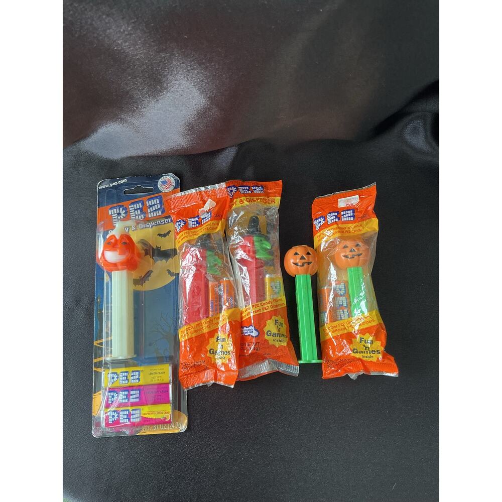 Set of 5 Vintage Halloween Themed PEZ Candy Dispenser